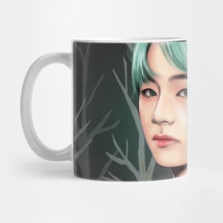 green hair kim taehyung Mug